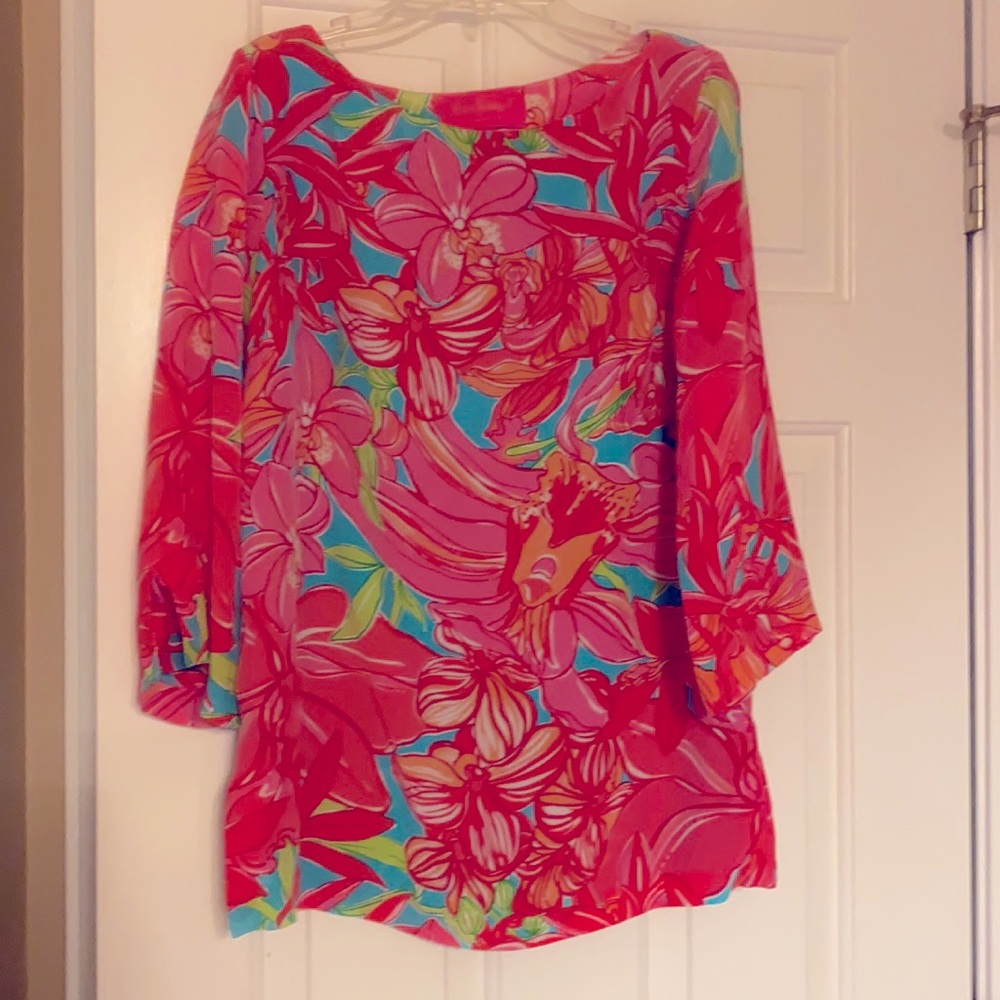Lily Pulitzer silk floral top
